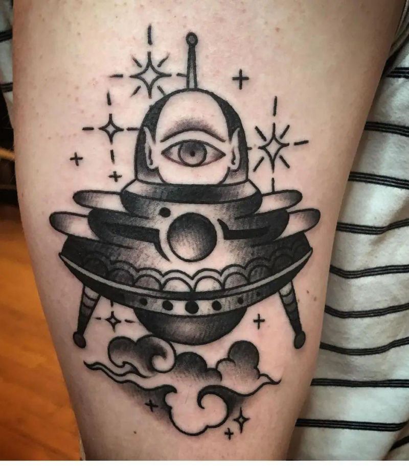 30 Gorgeous Spaceship Tattoos Make You Attractive