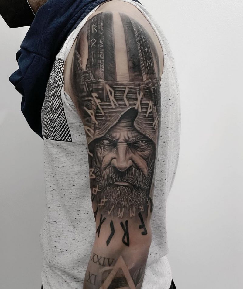 30 Awesome Odin Tattoos You Must Love
