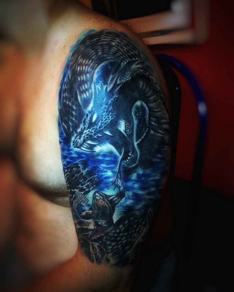 30 Pretty Jormungand Tattoos You Will Love