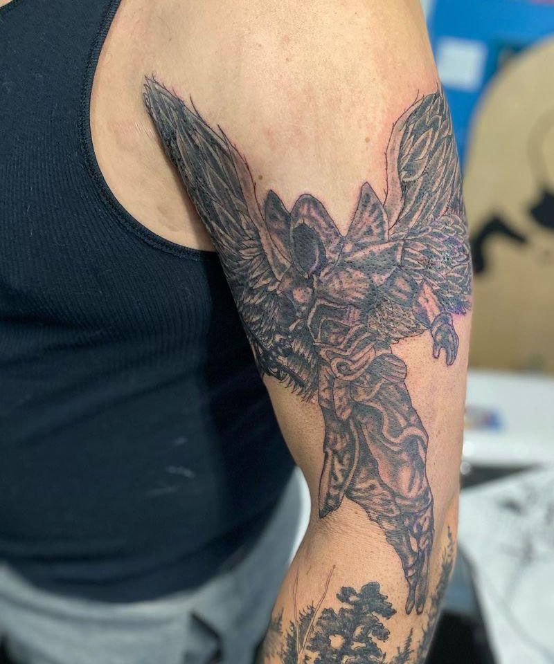 30 Awesome Warrior Angel Tattoos You Can Copy