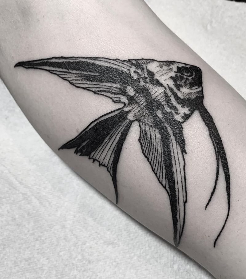 30 Pretty Angelfish Tattoos You Will Love