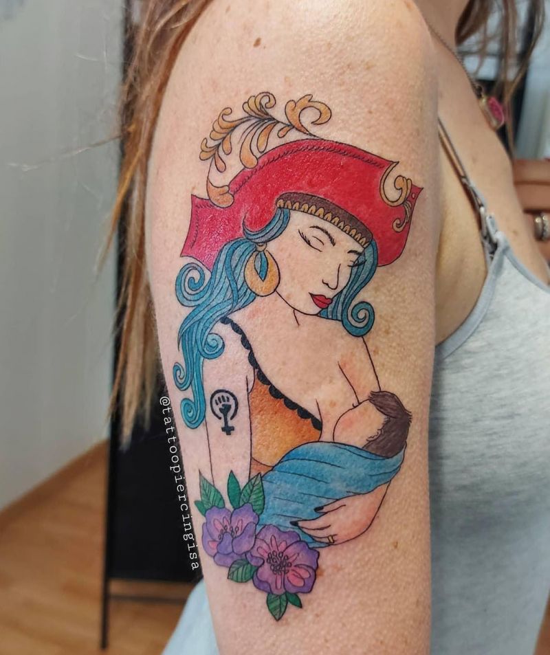 30 Pretty Breastfeeding Tattoos You Will Love