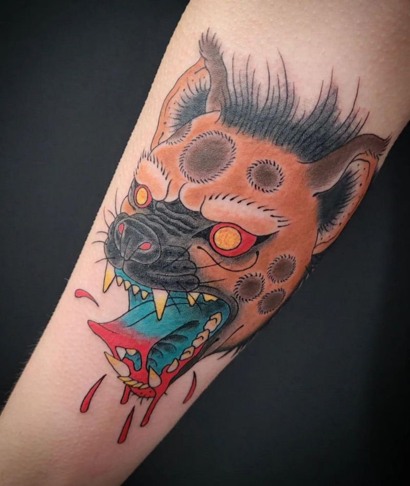 30 Awesome Hyena Tattoos You Can Copy