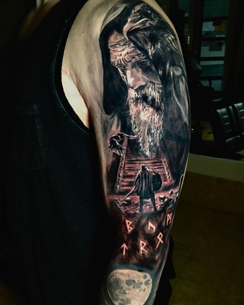 30 Awesome Odin Tattoos You Must Love