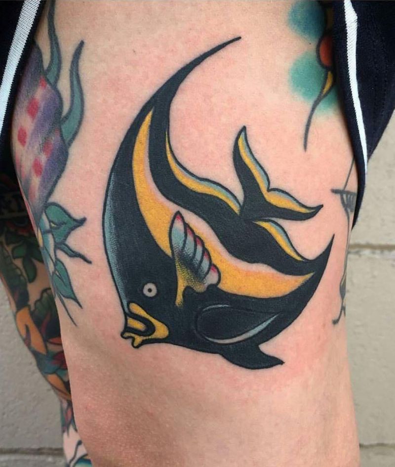 30 Pretty Angelfish Tattoos You Will Love