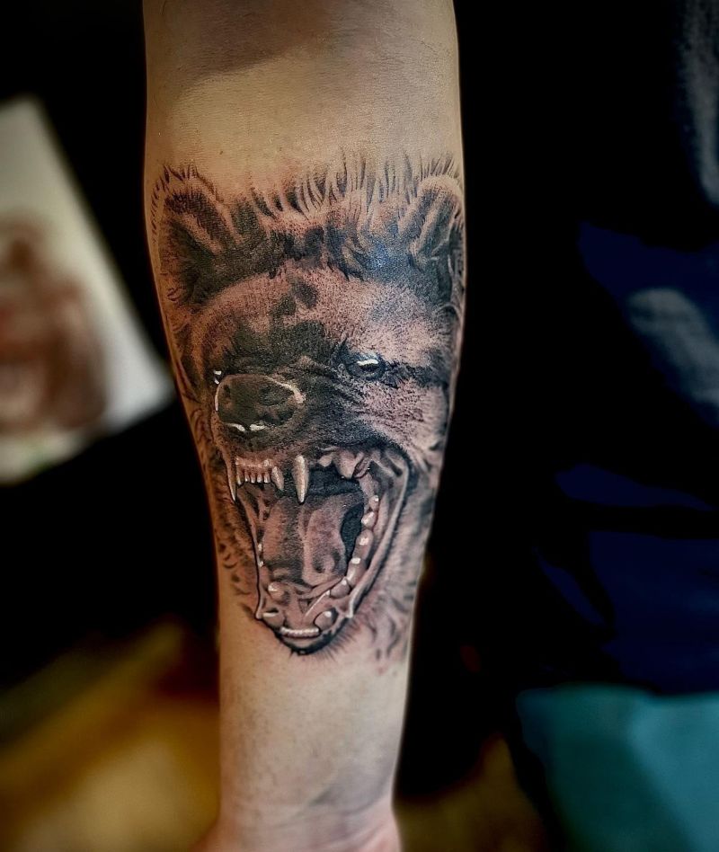 30 Awesome Hyena Tattoos You Can Copy