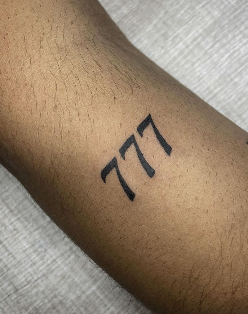 30 Classy 777 Tattoos for Your Next Ink