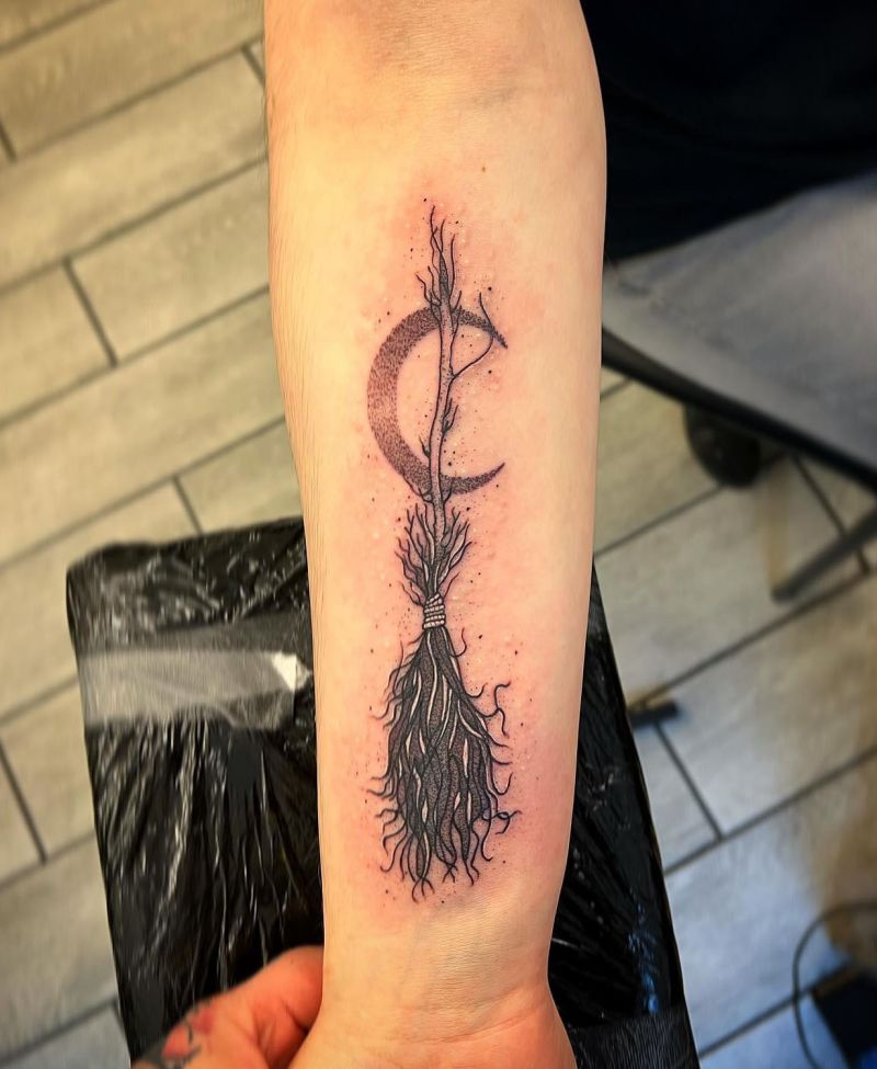 30 Awesome Broom Tattoos You Can Copy