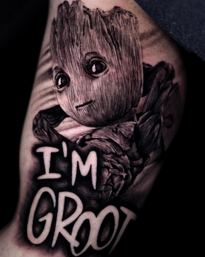 30 Awesome Groot Tattoos You Can Copy