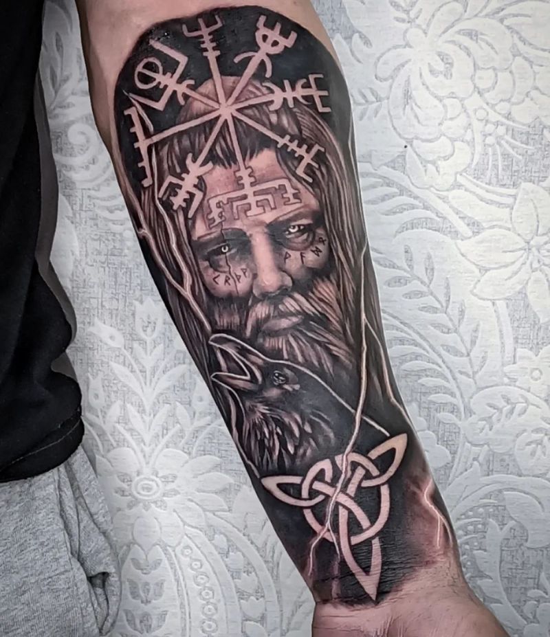 30 Awesome Odin Tattoos You Must Love