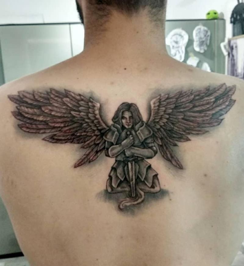 30 Awesome Warrior Angel Tattoos You Can Copy