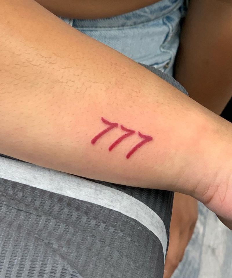 30 Classy 777 Tattoos for Your Next Ink