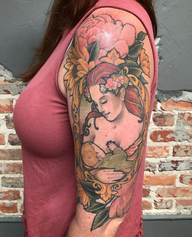 30 Pretty Breastfeeding Tattoos You Will Love