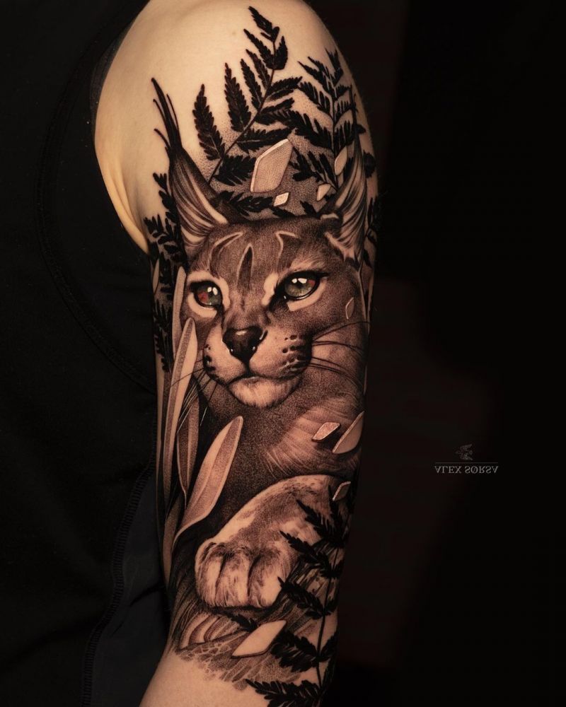 30 Awesome Caracal Tattoos You Can Copy