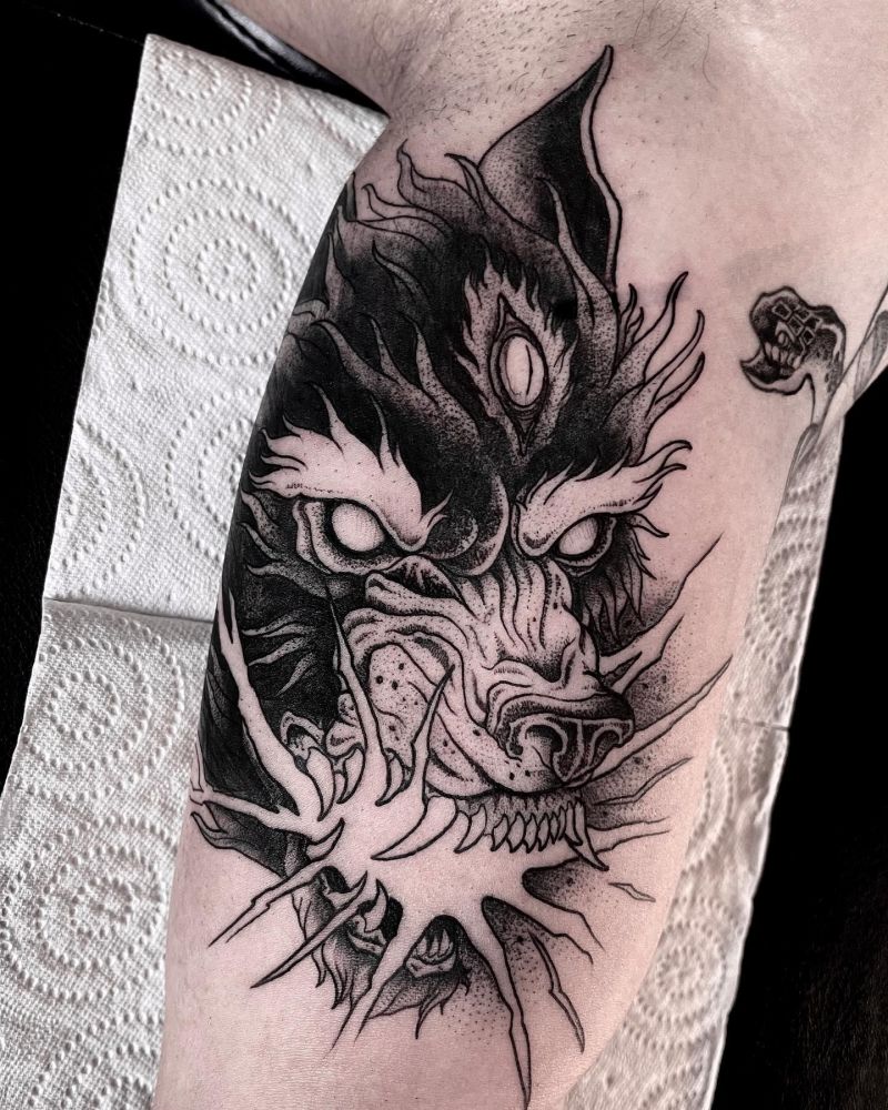 30 Awesome Fenrir Tattoos You Must Love