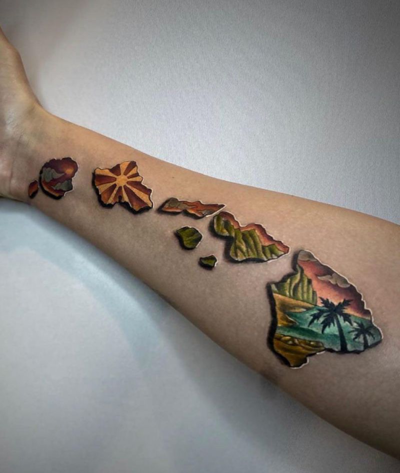 30 Awesome Hawaiian Islands Tattoos You Must Love