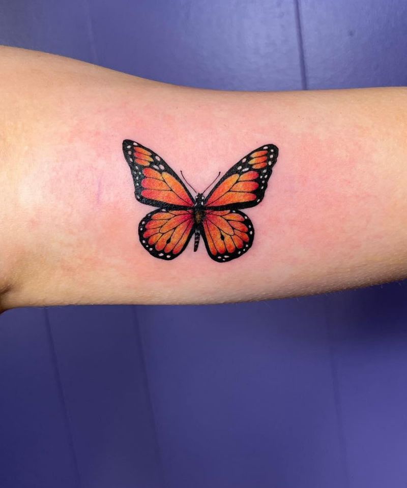 30 Pretty Monarch Butterfly Tattoos for Your Next Ink