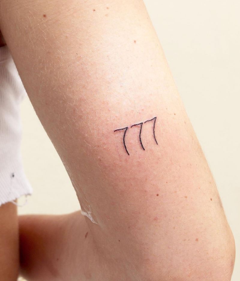 30 Classy 777 Tattoos for Your Next Ink