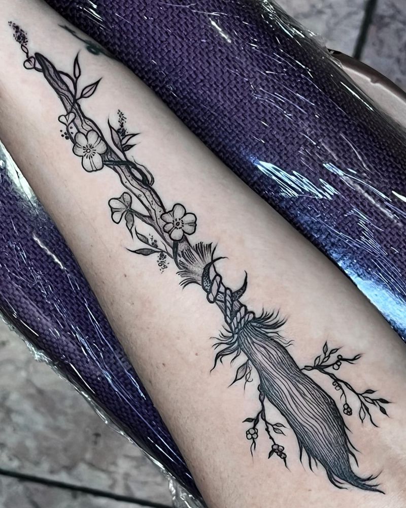 30 Awesome Broom Tattoos You Can Copy