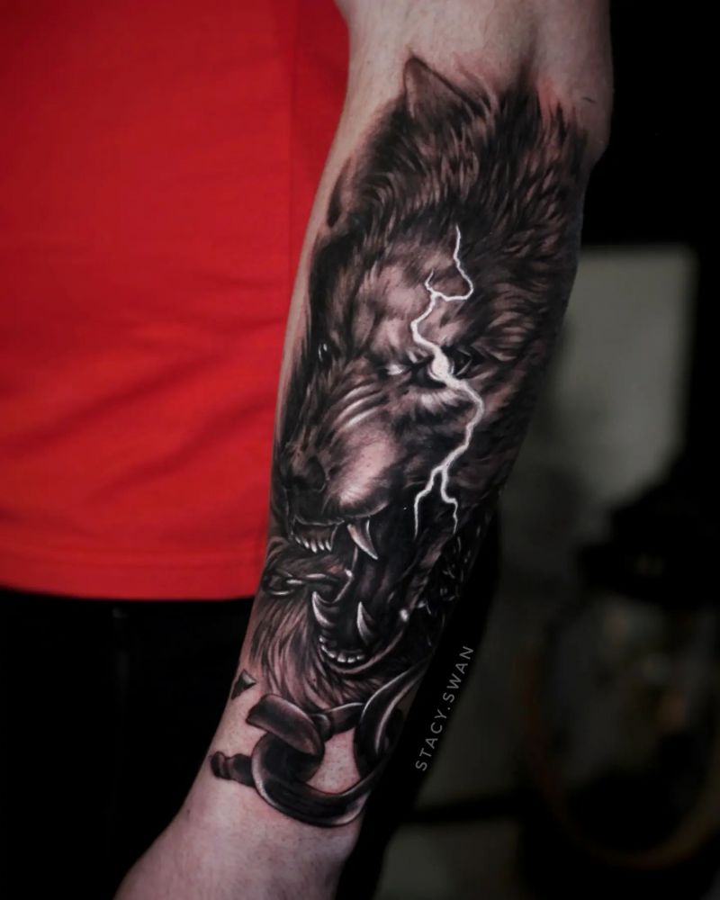 30 Awesome Fenrir Tattoos You Must Love