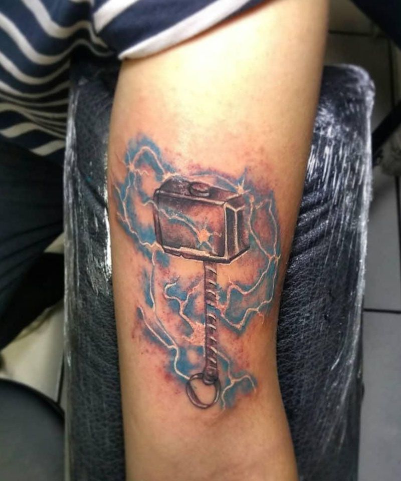 30 Awesome Mjolnir Tattoos You Can Copy