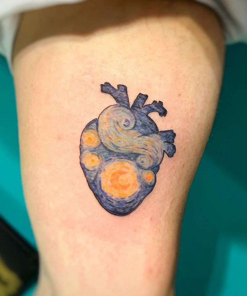 30 Awesome Starry Night Tattoos to Inspire You