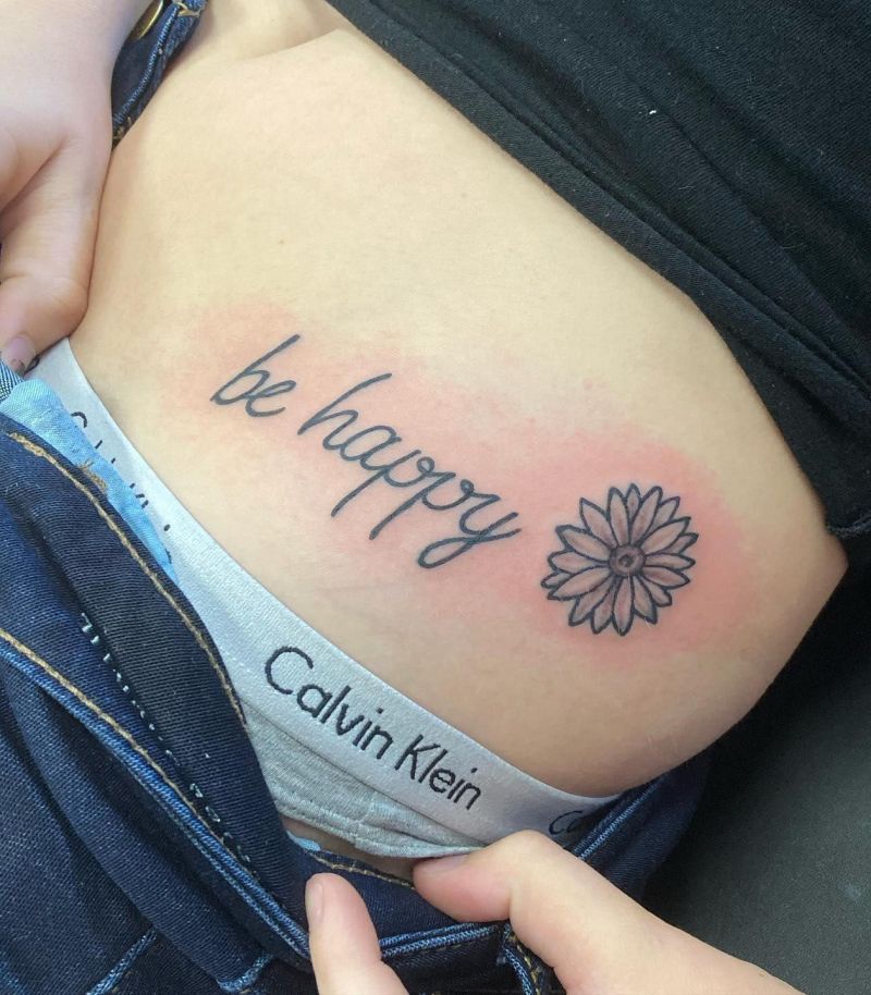 30 Pretty Be Happy Tattoos to Inspire You