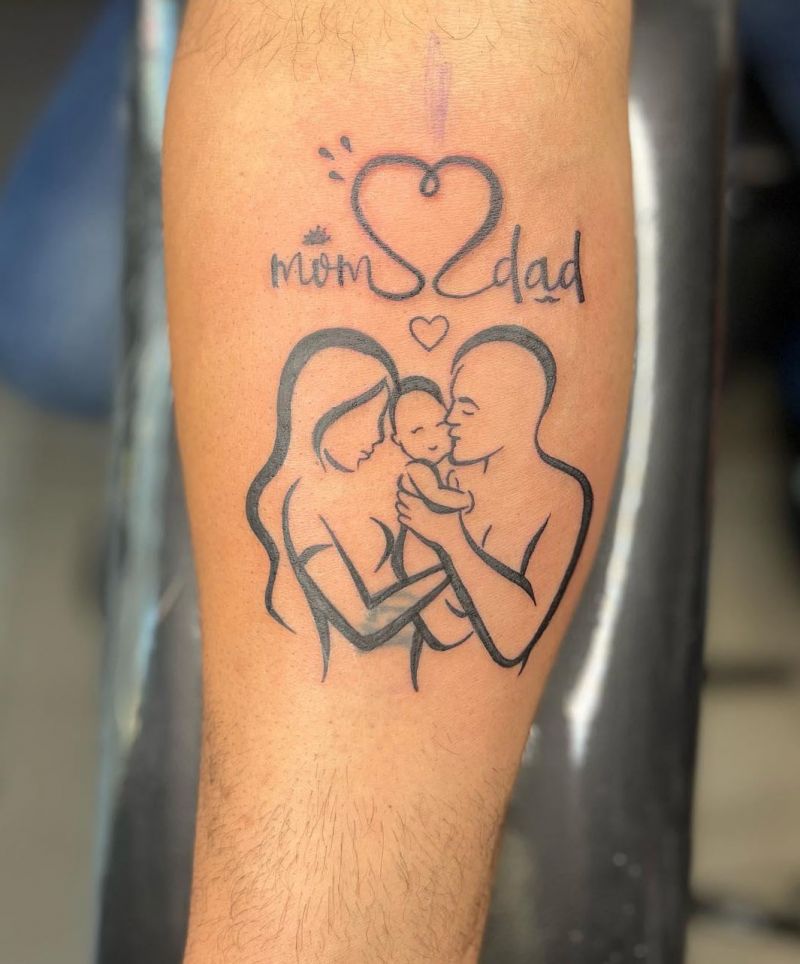 30 Great Mom Dad Tattoos For Your Inspiration