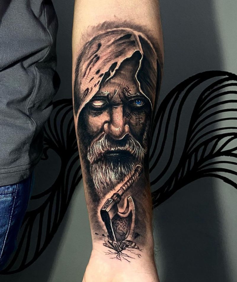 30 Awesome Odin Tattoos You Must Love