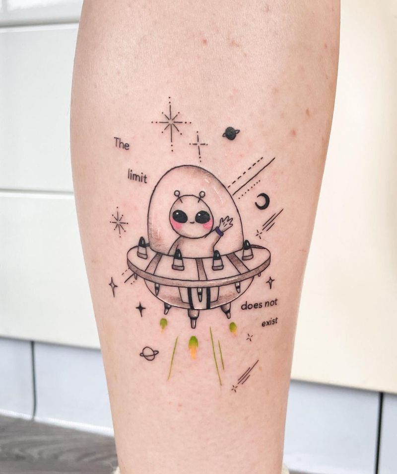 30 Gorgeous Spaceship Tattoos Make You Attractive