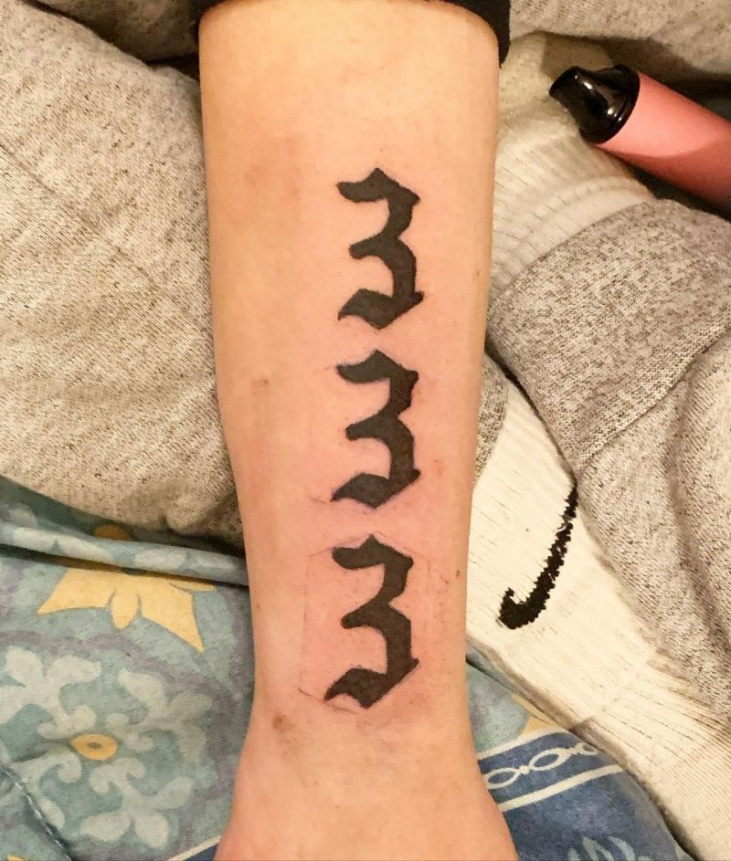 30 Unique 333 Tattoos You Can Copy