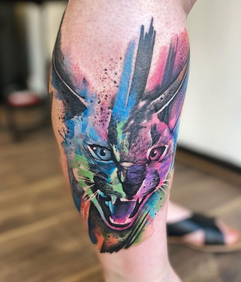 30 Awesome Caracal Tattoos You Can Copy