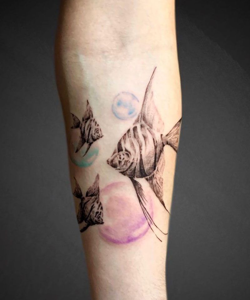 30 Pretty Angelfish Tattoos You Will Love