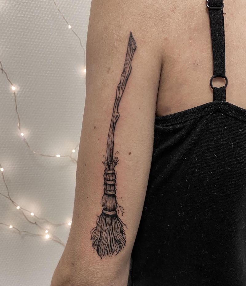 30 Awesome Broom Tattoos You Can Copy