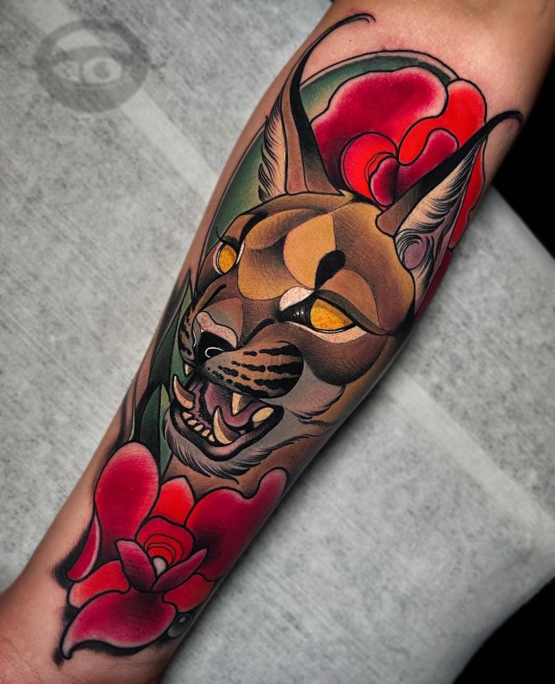 30 Awesome Caracal Tattoos You Can Copy