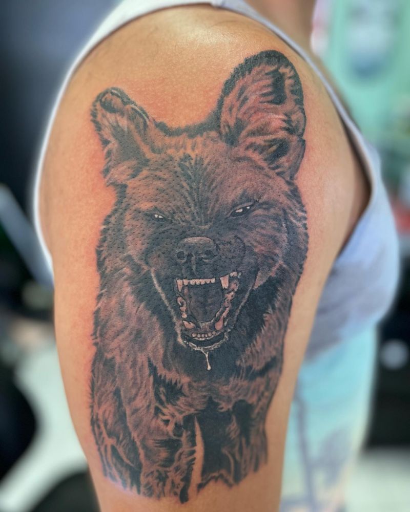 30 Awesome Hyena Tattoos You Can Copy