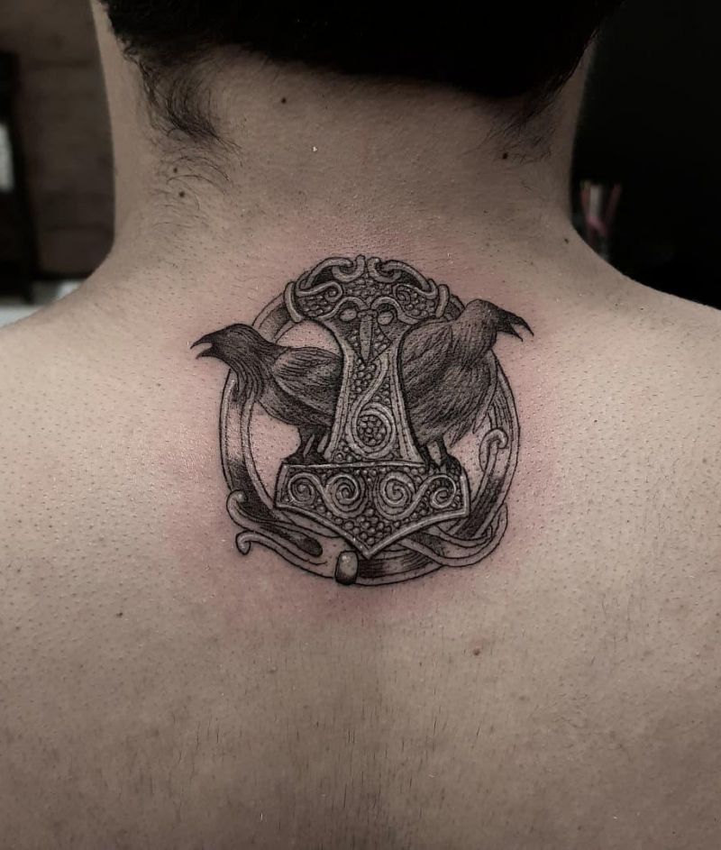 30 Awesome Mjolnir Tattoos You Can Copy