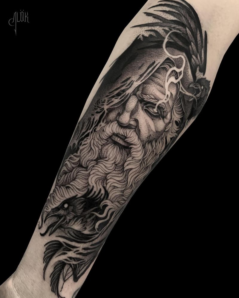 30 Awesome Odin Tattoos You Must Love