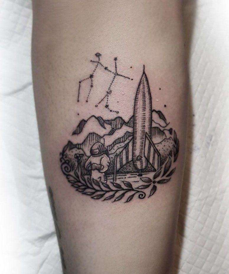 30 Gorgeous Spaceship Tattoos Make You Attractive