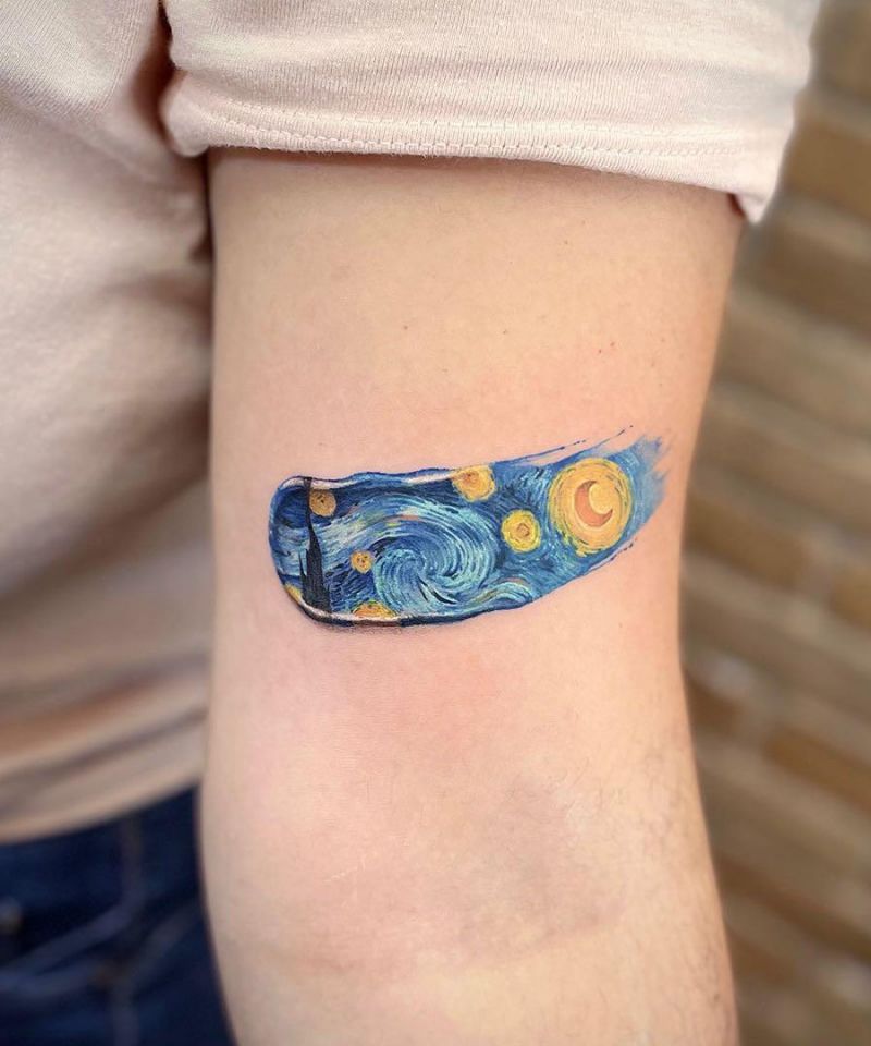 30 Awesome Starry Night Tattoos to Inspire You