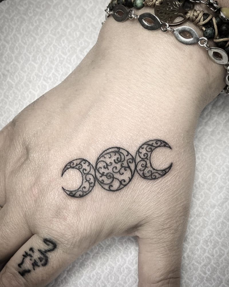 30 Awesome Triple Goddess Tattoos to Inspire You