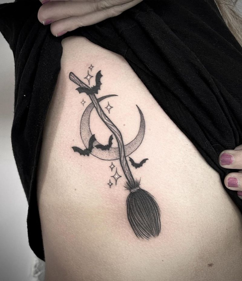 30 Awesome Broom Tattoos You Can Copy