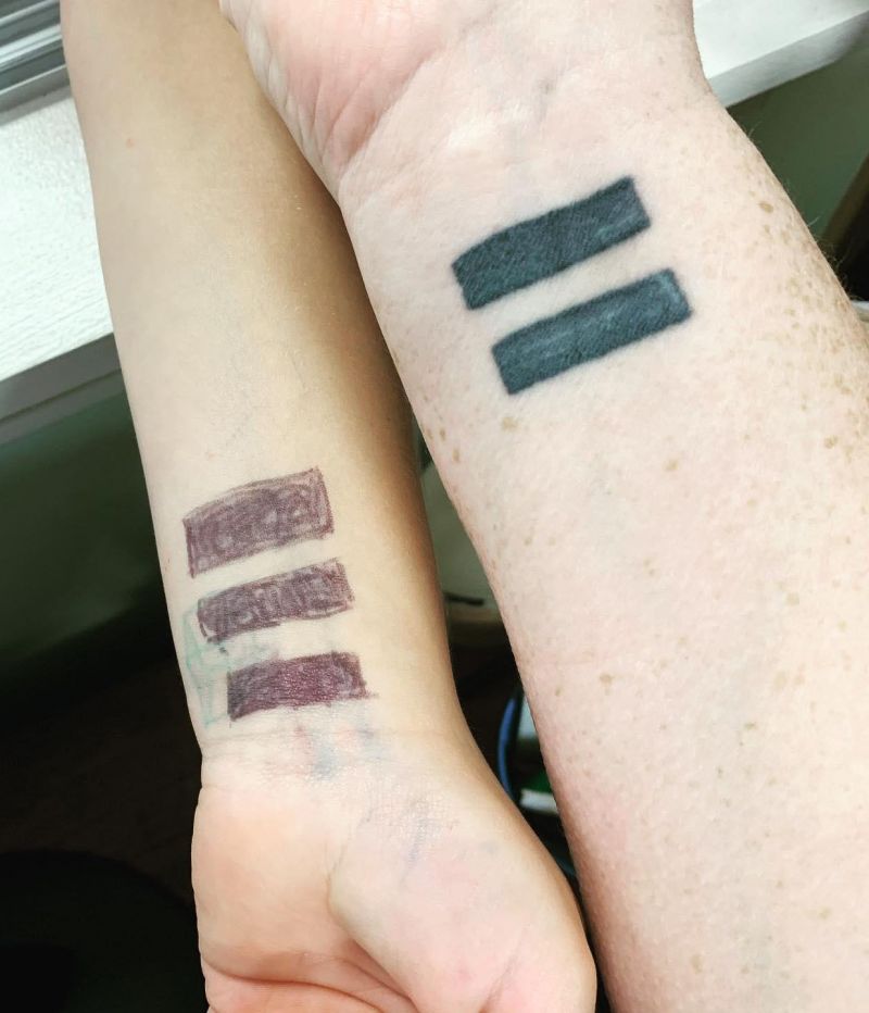 20 Unique Equal Sign Tattoos You Can Copy