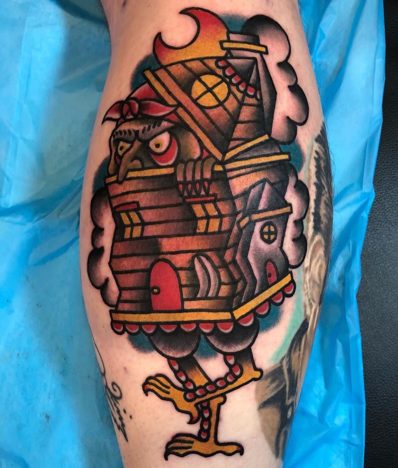 30 Unique Baba Yaga House Tattoos You Can Copy