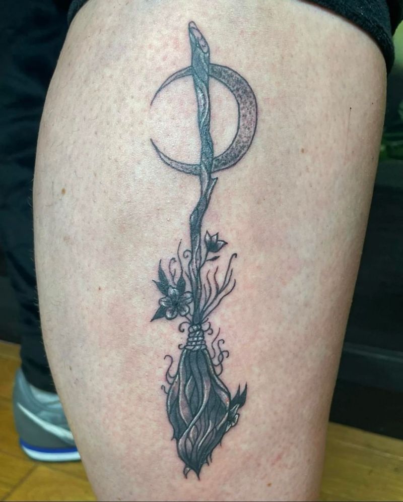 30 Awesome Broom Tattoos You Can Copy