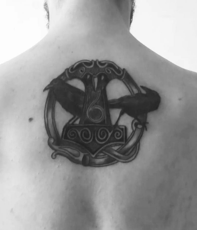 30 Awesome Mjolnir Tattoos You Can Copy