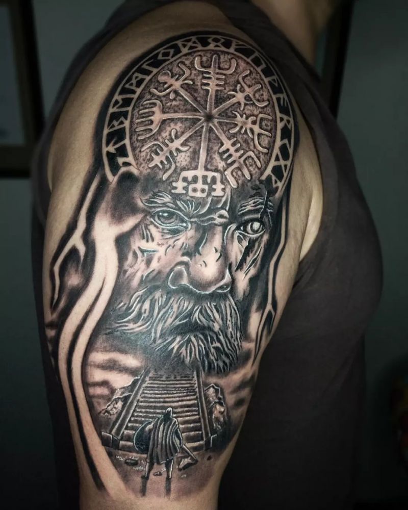 30 Awesome Odin Tattoos You Must Love