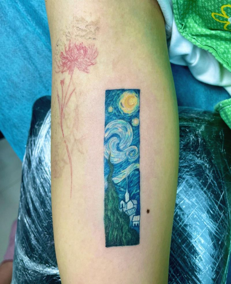 30 Awesome Starry Night Tattoos to Inspire You