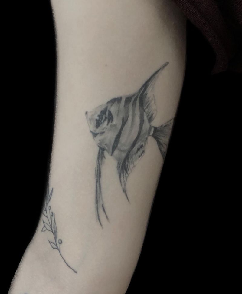 30 Pretty Angelfish Tattoos You Will Love