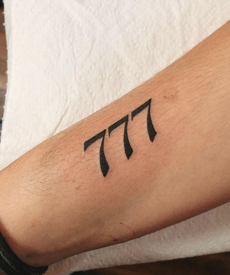 30 Classy 777 Tattoos for Your Next Ink